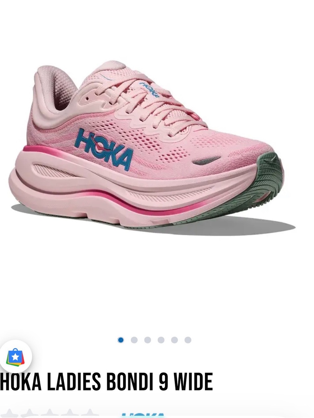 HOKA Bondi 9 Wide Women's Running Shoe - Pink BNIB